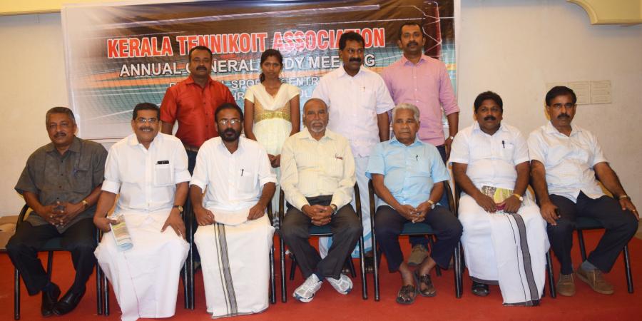 Newly Elected State Office Bearers<br>Newly Elected State Office Bearers with Shri.B S Nagaraj (CEO Tenniokoit Federation Of India) Shri.M M Abdul Rahiman (President Kerala State Olympic Association)